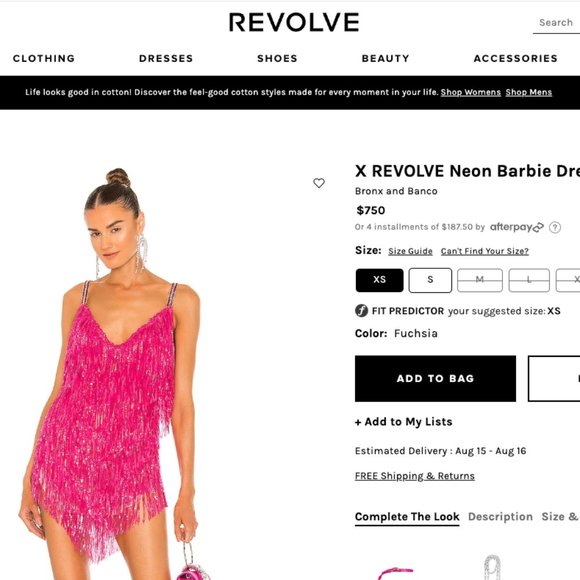 Bronx and Banco X REVOLVE Neon Barbie Dress (Pink/Fuchsia, XS) - Picture 4 of 9
